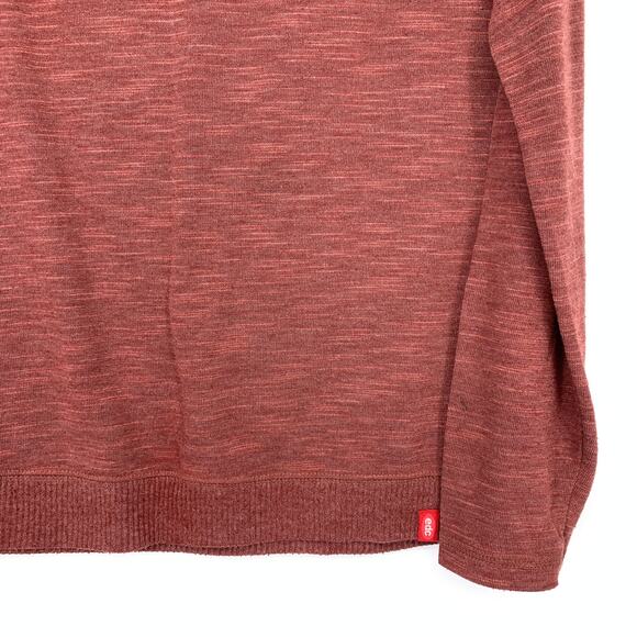 edc By Esprit Long Sleeve Pullover Sweater Womens Size Medium Red Striated - Picture 4 of 8